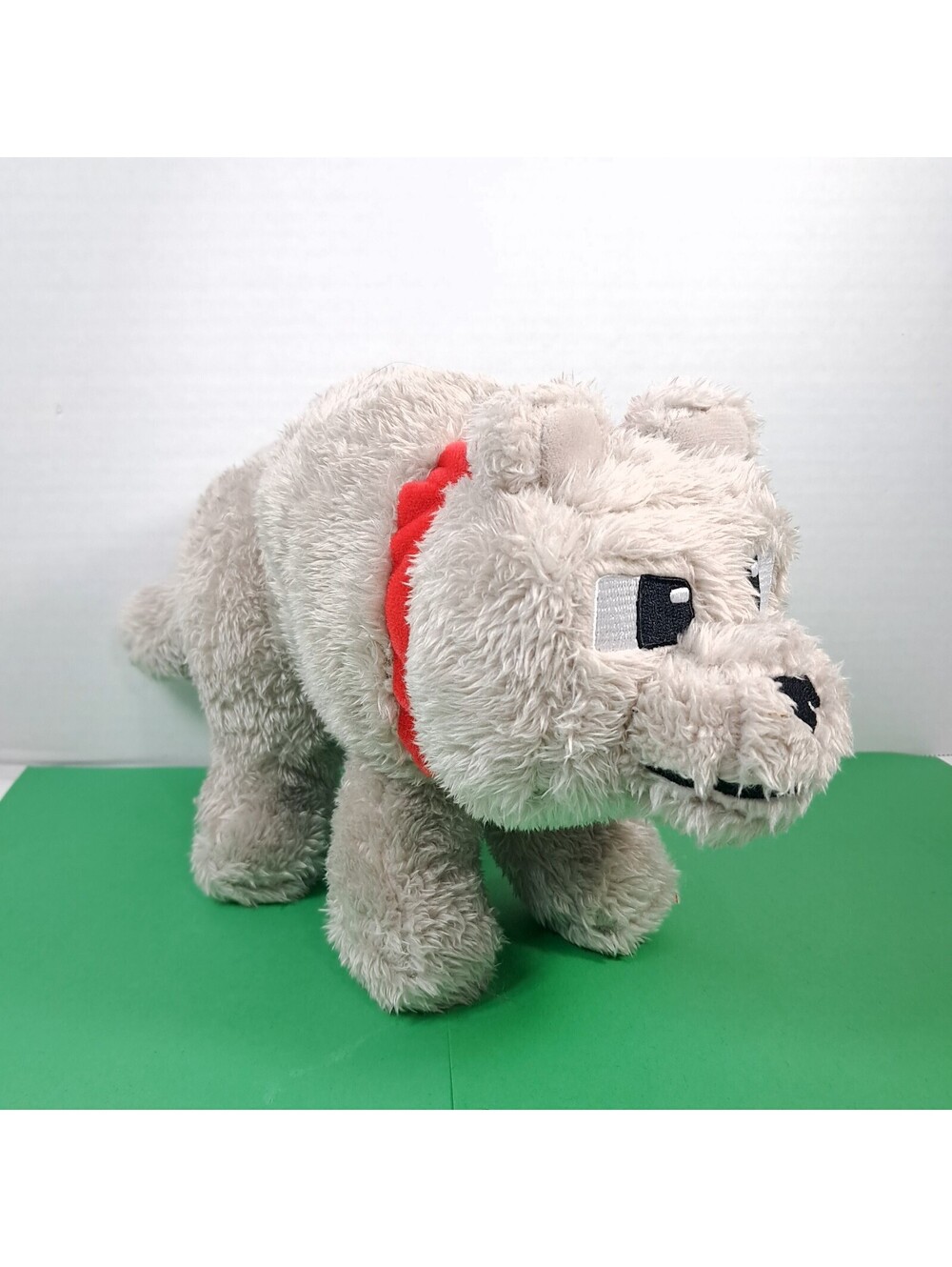 A Minecraft Movie Dog Dennis Wolf Plush Toy stuffed animal Mojang Mattel fuzzy